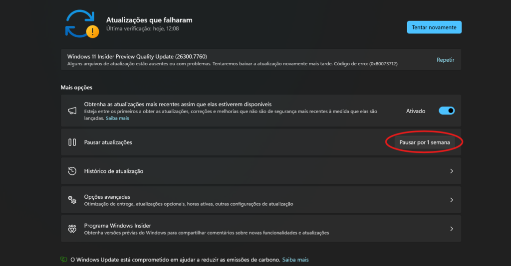 Atualização do Windows 11 Causa BSOD