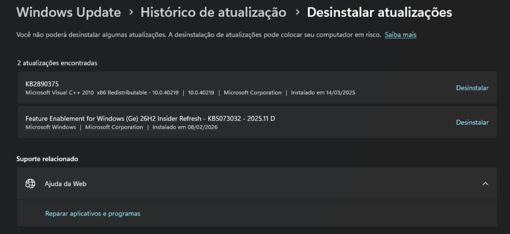 Atualização do Windows 11 Causa BSOD